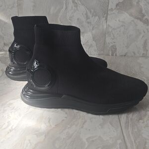 Salvatore Ferragamo Black Knit Sock Sneakers